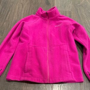 Columbia Kids Bright Pink Fleece Jacket size 14/16 12:26